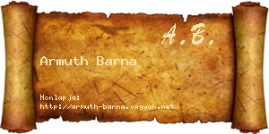 Armuth Barna névjegykártya